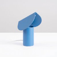 LED Tischleuchte schwenkbar Azurblau Alu 3000K H:15 cm