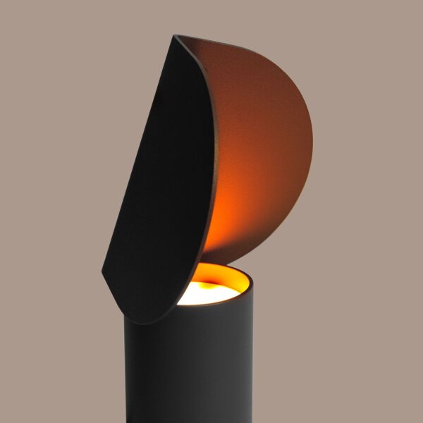 LED Tischleuchte Alu schwenkbar Schwarz 3000K H:15 cm