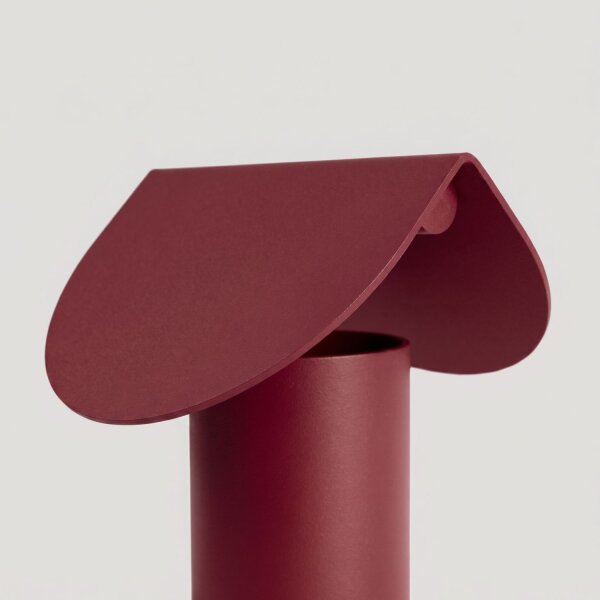 LED Tischleuchte schwenkbar Alu Burgund 3000K H:15 cm