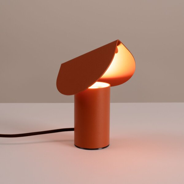 LED Tischleuchte schwenkbar Alu Ockerrot 3000K H:15 cm