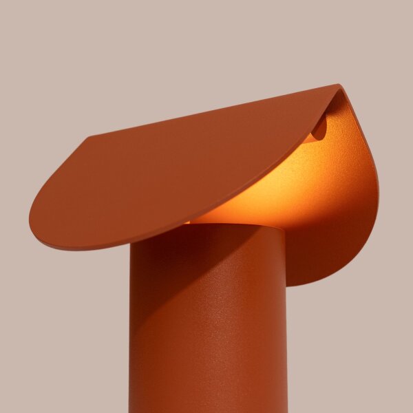 LED Tischleuchte schwenkbar Alu Ockerrot 3000K H:15 cm