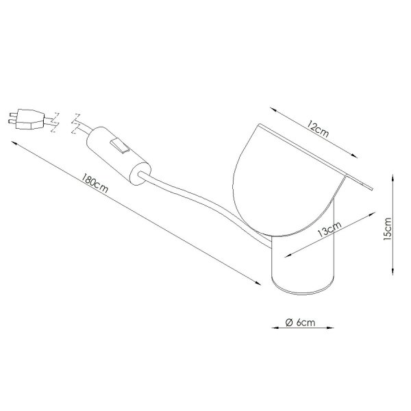 LED Tischleuchte schwenkbar Alu Ockerrot 3000K H:15 cm