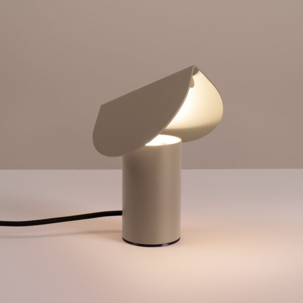 LED Tischleuchte schwenkbar Taupe 3000K H:15 cm klein