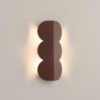 Wandleuchte Braun Alu G9 2-flammig H:33,6 cm dekorativ