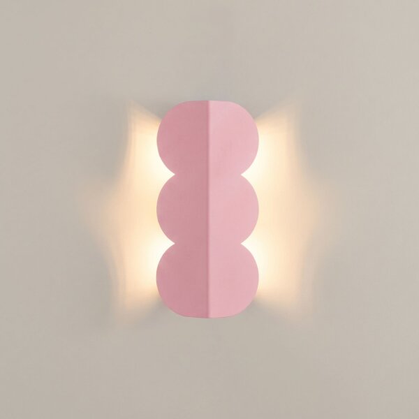 Wandleuchte indirekt Pink G9 2-flammig H:33,6 cm Alu