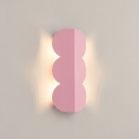 Wandleuchte indirekt Pink G9 2-flammig H:33,6 cm Alu