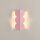 Wandleuchte indirekt Pink G9 2-flammig H:33,6 cm Alu