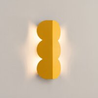 Wandleuchte indirekt Gelb Alu G9 2-flammig H:33,6 cm