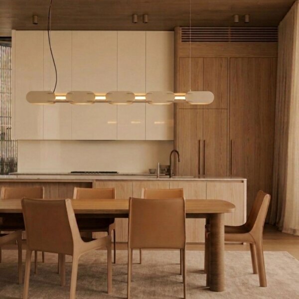 LED Pendelleuchte dimmbar Push-DIM Beige 4000K L:158 cm