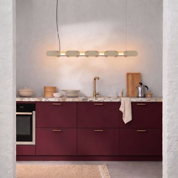 LED Pendelleuchte dimmbar Push-DIM Beige 4000K L:158 cm