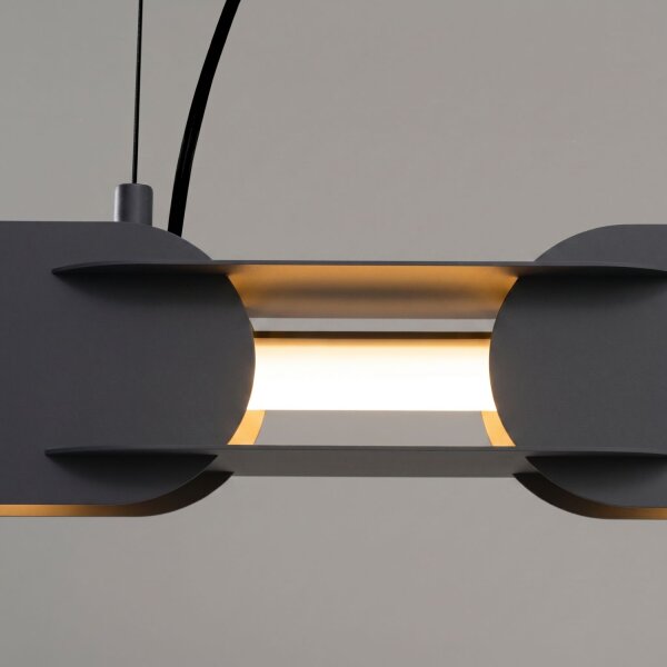 LED Pendelleuchte Schwarz dimmbar Push-DIM 3000K 158 cm