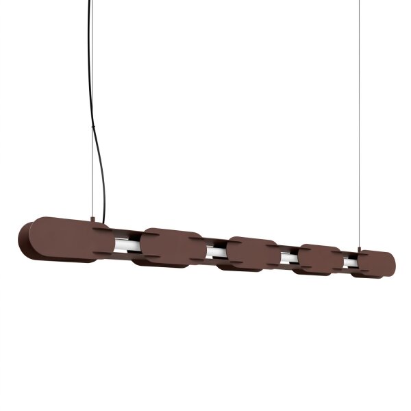 LED Pendelleuchte dimmbar Push-DIM Braun 3000K L:158 cm