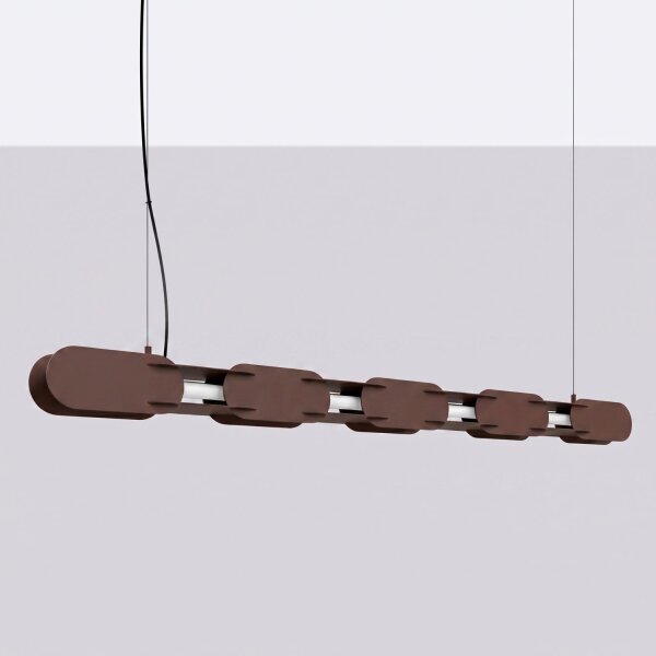 LED Pendelleuchte dimmbar Push-DIM Braun 3000K L:158 cm