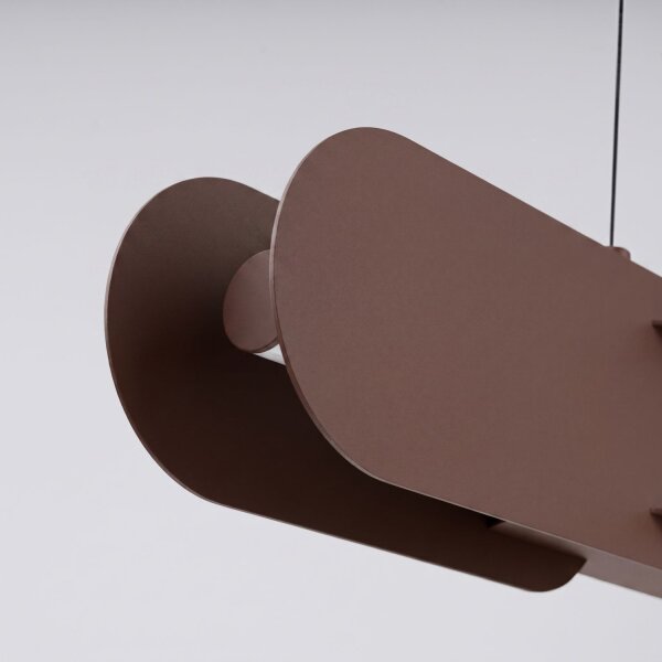 LED Pendelleuchte dimmbar Push-DIM Braun 3000K L:158 cm