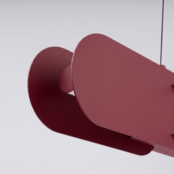 LED Pendelleuchte dimmbar Burgund Modern 4000K L:158 cm