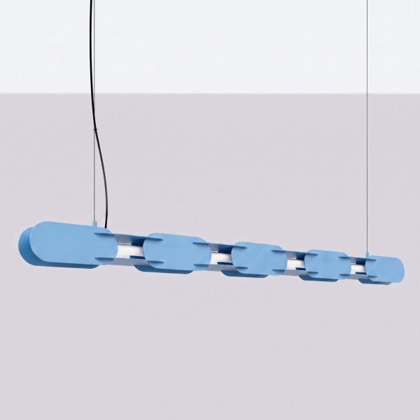 LED Pendelleuchte dimmbar Hellblau 3000K 158 cm Modern