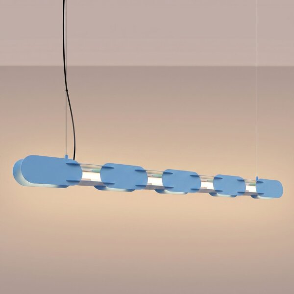 LED Pendelleuchte dimmbar Hellblau 3000K 158 cm Modern