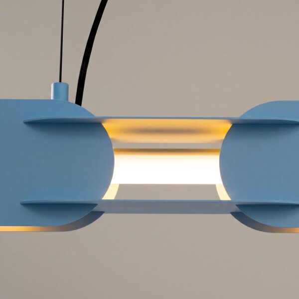 LED Pendelleuchte dimmbar Hellblau 3000K 158 cm Modern