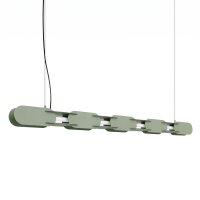 LED Pendelleuchte dimmbar Olivgr&uuml;n Stahl 3000K L:158 cm