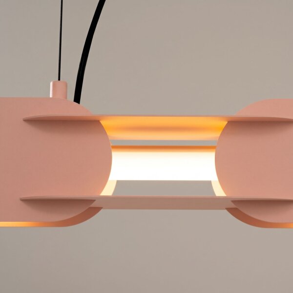 LED Hängelampe dimmbar Pfirsich Stahl 3000K L:158 cm