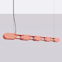LED Pendelleuchte dimmbar Stahl Pfirsich 4000K L:158 cm