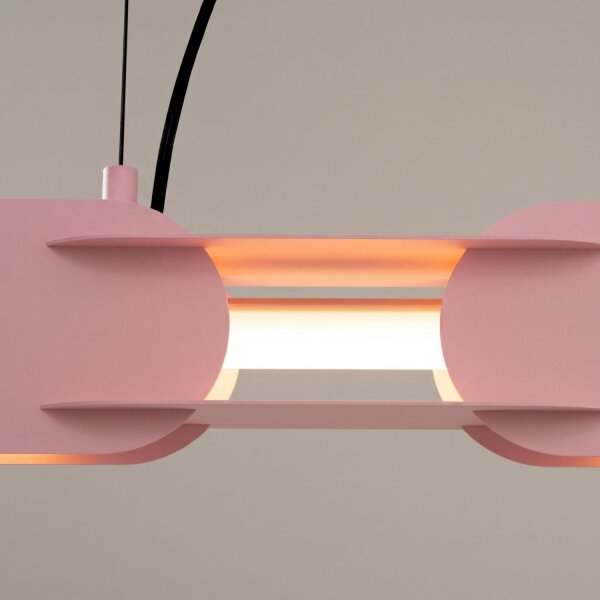 LED Hängelampe dimmbar Push-DIM Pink Stahl 3000K 158 cm