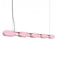 LED H&auml;ngelampe dimmbar Push-DIM Pink Stahl 3000K 158 cm