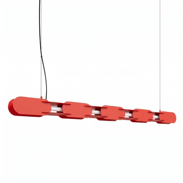 LED Pendelleuchte dimmbar Push-DIM Rot 3000K L:158 cm