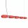 LED Pendelleuchte dimmbar Push-DIM Rot 4000K L:158 cm