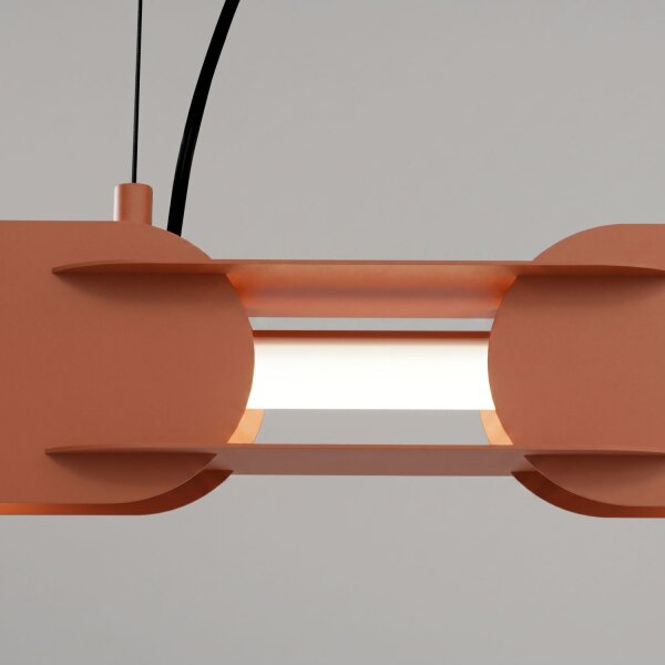 LED Hängelampe dimmbar Ockerrot 4000K L:158 cm Modern