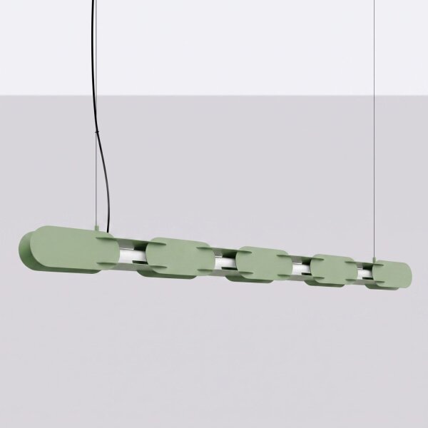 LED Hängelampe dimmbar Salbei Stahl 3000K L:158 cm