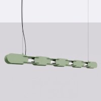 LED Hängelampe dimmbar Salbei Stahl 3000K L:158 cm