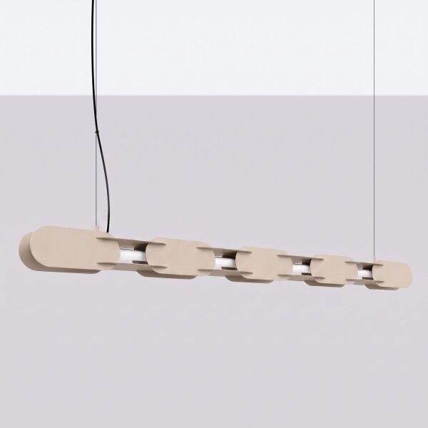 LED Pendelleuchte dimmbar Push-DIM Taupe 3000K L:158 cm