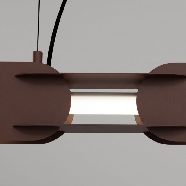 LED Pendelleuchte dimmbar Push-DIM Braun 4000K L:91 cm
