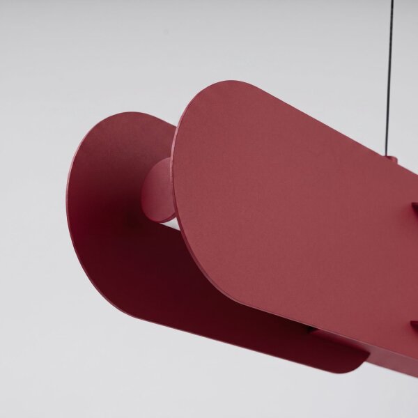 LED Pendelleuchte dimmbar Burgund 3000K L:91 cm Modern