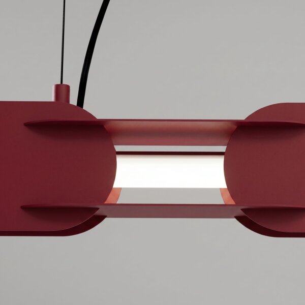 LED Hängelampe dimmbar Burgund Stahl 4000K L:91 cm