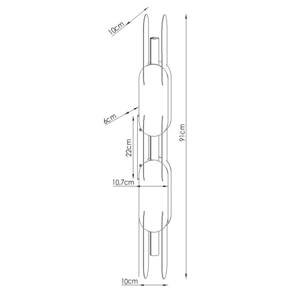 LED Hängelampe dimmbar Burgund Stahl 4000K L:91 cm