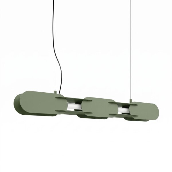 LED Hängelampe dimmbar Olivgrün Stahl 3000K L:91 cm