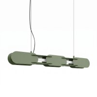 LED H&auml;ngelampe dimmbar Olivgr&uuml;n Stahl 3000K...