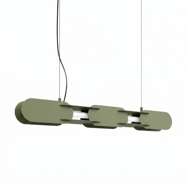 LED Pendelleuchte dimmbar Olivgrün 4000K L:91 cm Modern