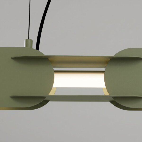 LED Pendelleuchte dimmbar Olivgrün 4000K L:91 cm Modern
