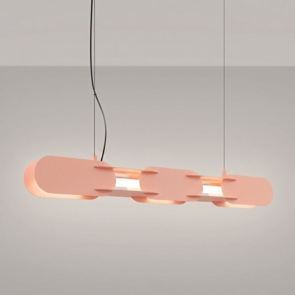 LED Pendelleuchte dimmbar Pfirsich 4000K L:91 cm Modern