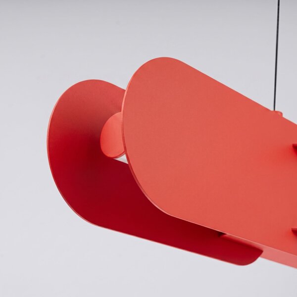 LED Hängelampe dimmbar Push-DIM Rot Stahl 4000K L:91 cm
