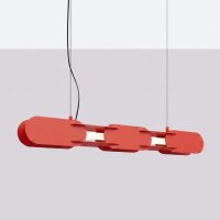 LED Hängelampe dimmbar Push-DIM Rot Stahl 4000K L:91 cm