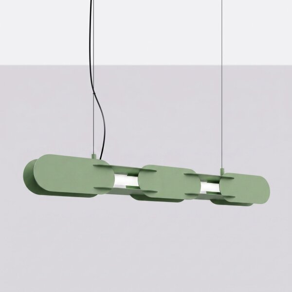LED Pendelleuchte dimmbar Push-DIM Salbei 4000K L:91 cm