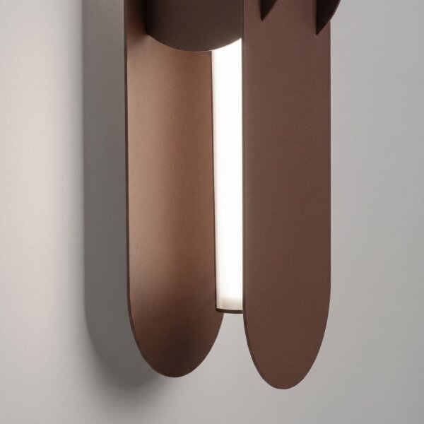 LED Wandleuchte dimmbar Push-DIM Braun 4000K H:91 cm