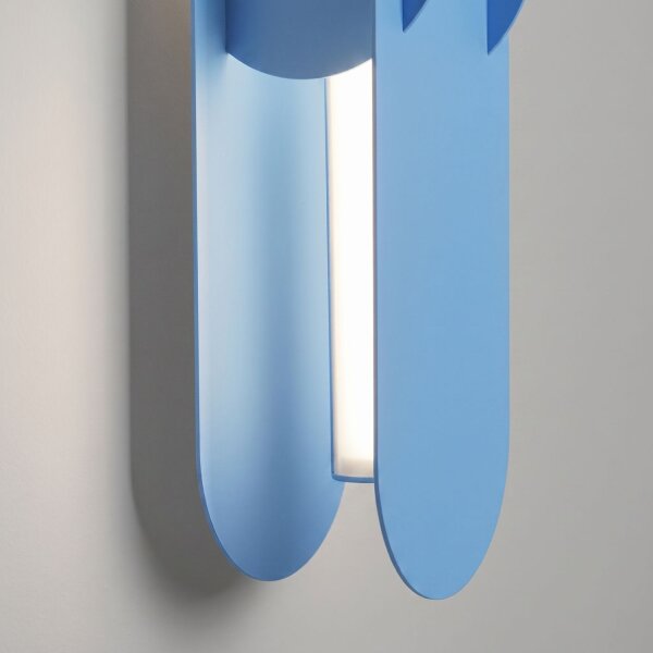 LED Wandleuchte dimmbar Push-DIM Hellblau 4000K H:91 cm