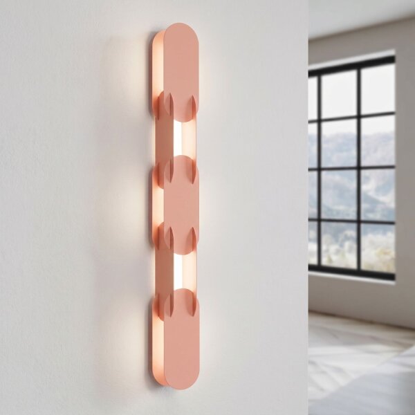 LED Wandleuchte dimmbar Push-DIM Pfirsich 3000K H:91 cm