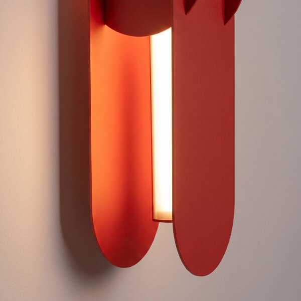 LED Wandlampe dimmbar Push-DIM Rot Modern 4000K H:91 cm