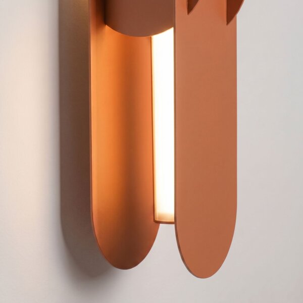 LED Wandlampe dimmbar Push-DIM Ockerrot 3000K H:91 cm